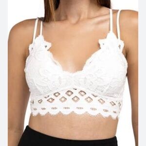 Anemone White Lace Bralette Size Medium